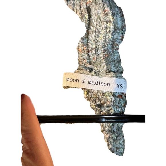 Moon & Madison Sage Green Long Sleeve Cowl Neck Thick Sweater Women Sz XS - Picture 6 of 11